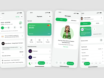 Grab | Save Places-Pay-Life Simplify Screen UI Design app interface chat design cleandesign digital wallet food app food app design food delivery grab app location services messagingui mobile app design mobileui payment gateway profilepage saved locations taxi food uiux user profile userprofile ux design