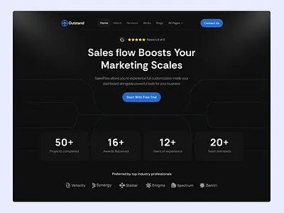 Saas Landing Page banking website design business dashboard figma uiux fintech design fintech landing page framer template graphic design landing page landing page design management product design saas website design sales software ui design web web app webdesgin website