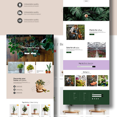 Beautiful UI For Plant Shopping botanicaldesign ecofriendlydesign ecommercedesign figmadesign figmaui greendesign homegardendesign interfacedesign leafydesign mobilefirstdesign natureinspired plantloversui plantshopui plantstoreui productdesign ui urbanjungledesign uxdesign uxuidesign webdesign