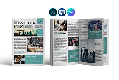 Business Newsletter Template business business newsletter canva clean corporate newsletter corporate template elegant magazine modern ms word multipurpose news news letter news paper newsletter newsletter template paper photoshop template report universal
