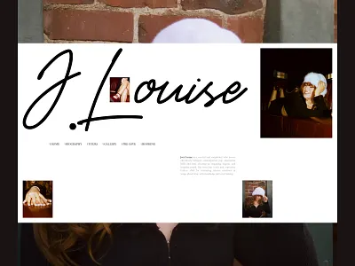 Hero Section - J. Louise design editorial design graphic design hero section j.louise music musician singer ui uiux design user interface web design
