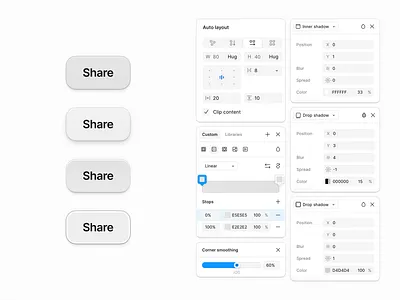 ✨ Button Recipe № 2 branding button clean design minimal recipe ui ui design web design