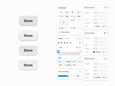 ✨ Button Recipe № 2 branding button clean design minimal recipe ui ui design web design
