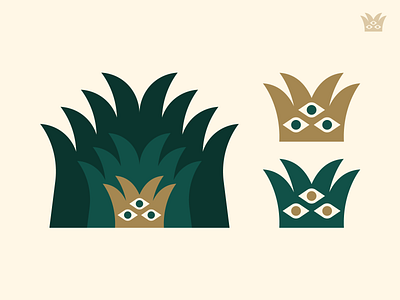 Verdant Creatures animal creature creatures cryptid earth eye eyes forest grass green hiding icon logo monster nature quirky symbol verdant