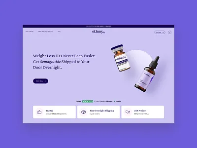 Skinny RX Weight Management Medicine Website 3d branding health hospital medicine ui website