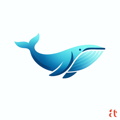 Artistic Logo Inspirations by ART #24: Blue Whale aravind art blue whale branding clean design digital flat gradient graphic design icon logo modern nature reddy tarugu ui ux vector website