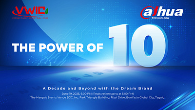 Power of 10 VWIC and DAHUA Roadshow Event graphic design