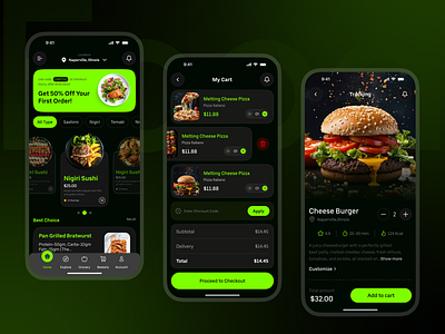Food Delivery Mobile App🍔 app clean delivery delivery app design food food app food delivery food delivery app food order mobile app design mobile ui popular ui ui design uiux ux