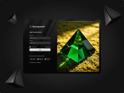SynapseX Ai - Login Page ai ai interface dashboard digital interface figma loginpage minimaldesign modernui nterface design synapsex tech ui techdesign ui ui design uiux ux design visual design web 3.0 web app webdesign