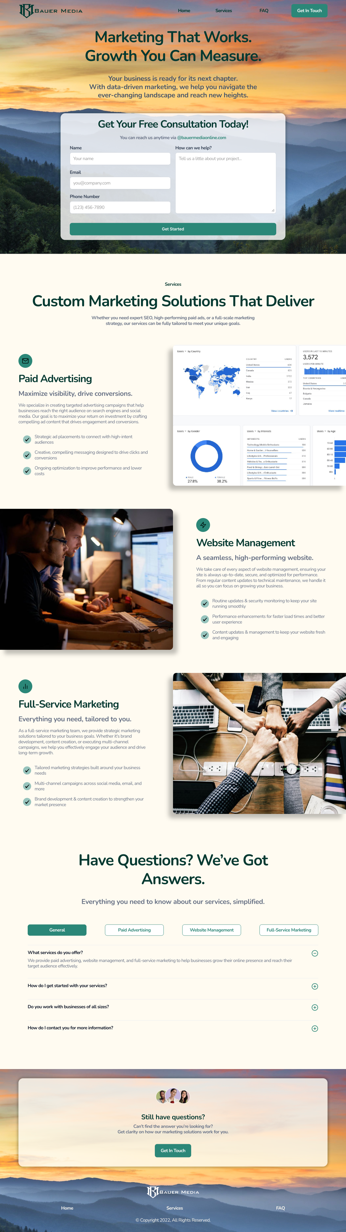BauerMedia Landing Page cta design landing page marketing uiux