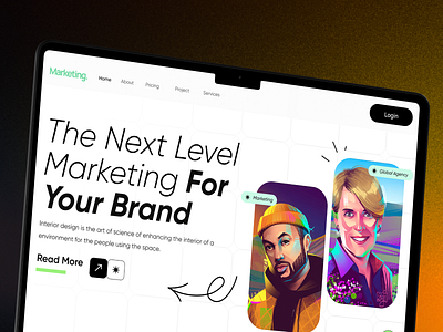 marketing ai assistant web ui design ai assistant ai marketing animation app ui clean ui design digital marketing marketing assistant minimal ui saas saas ai design ui ux web design