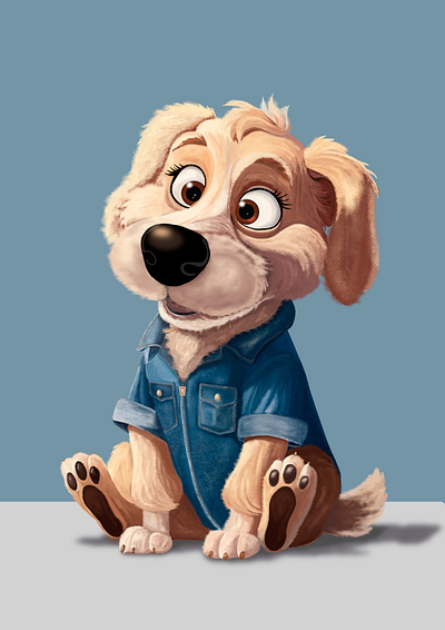 A three-dimensional character without contours in 2D “Pups” 2dart 2dgraphics animation artcreation character illustration