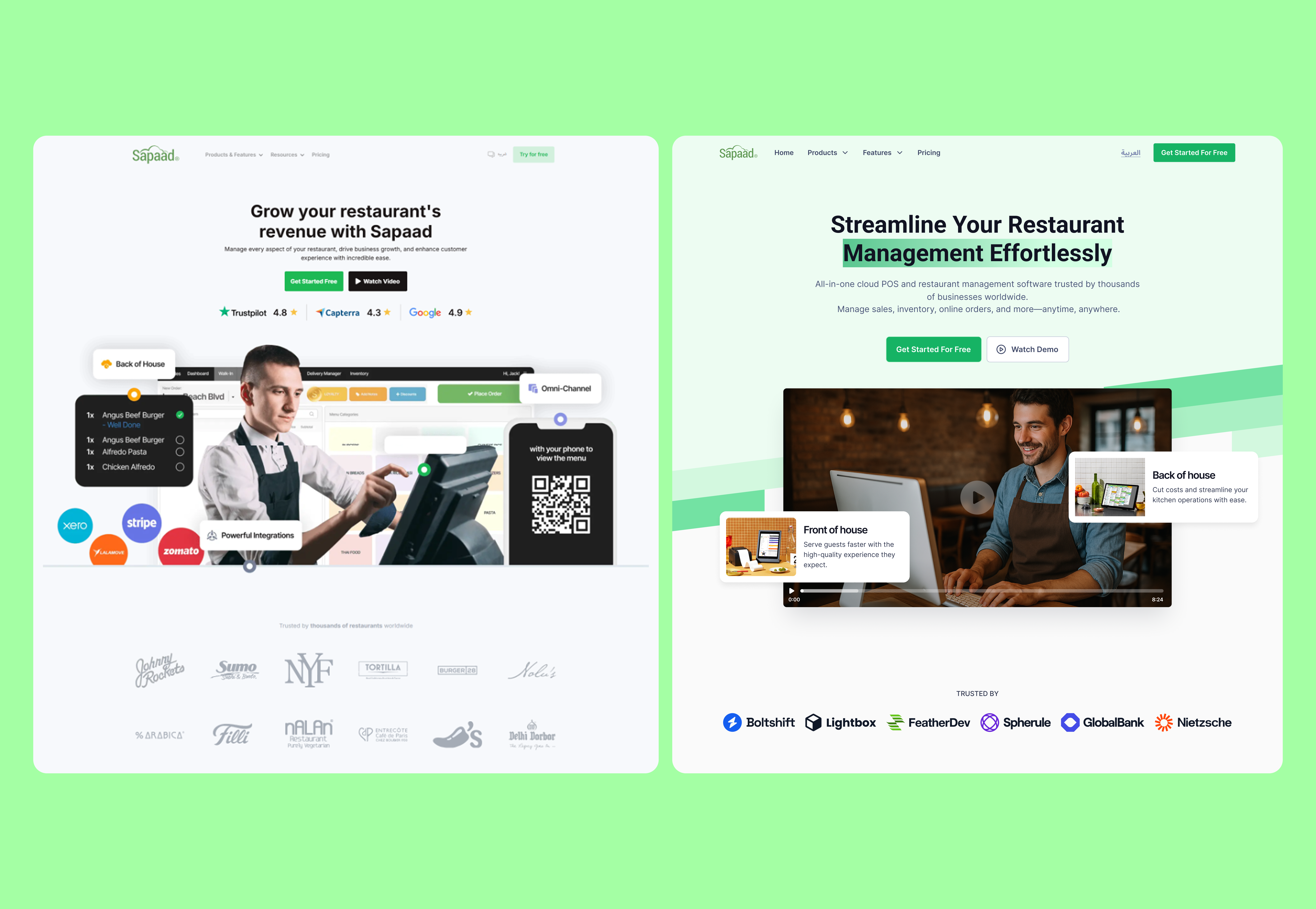 Redesigning Sapaad – A Smarter Restaurant UX branding figma product design prototype redesign saas ui user interface ux ux research uxui website redesign