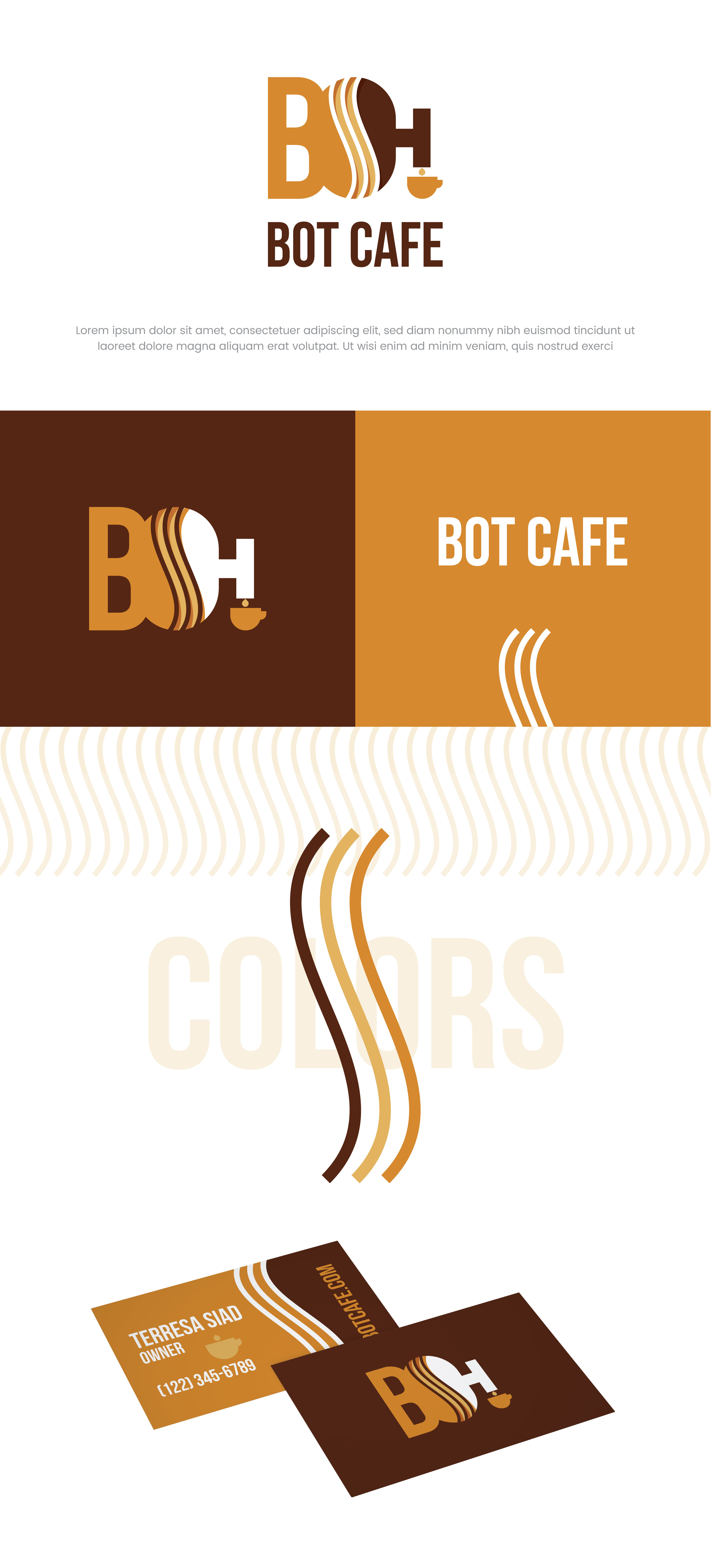 BOT CAFE Branding branding cafe logo branding logo