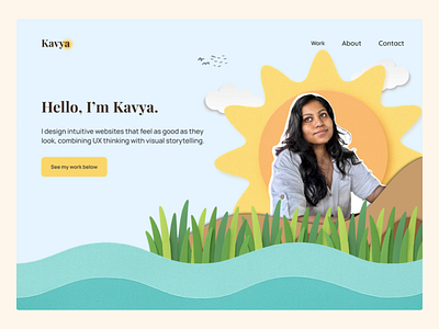 Personal Portfolio – UX/UI with a Human Touch 3d animation branding clean design figma illustration landing page logo minimal mobile typography ui ui design uiux ux vector web web design website