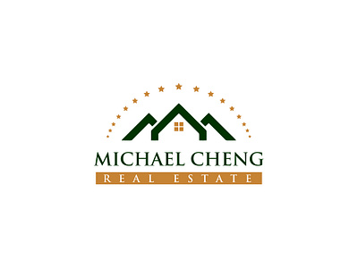 Michael Cheng Real state Company minimal word logo print ready design timeless logo design