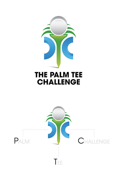 Golf Logo Design Concept branding concept graphic design logo palm tree