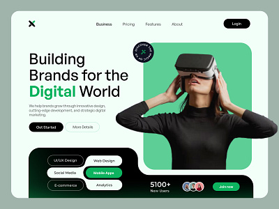 SAAS Landing Page clean design digital digital agency finance graphic design home page landing landing page light theme minimal muhammad ali saas saas landing page saas website ui ux web website