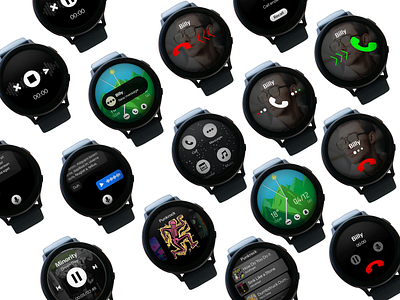Smartwatch functions and theme animation design function illustration prototype smartwatch theme ui ui design vector