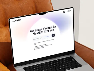 Masjid 247: Website Design about us benefits bento branding cupola dome faith globe hiportfolio islam landing page laptop logo mosque muslim pattern prayer time website