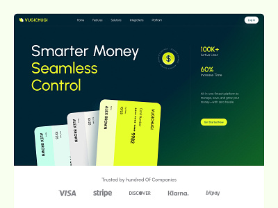 Payment Card Builder – Fintech Platform Landing Page card cardplatform creative credit card currency debit card design dollar e finance figmadesign fintechdesign homepage landing landing page design landingpage logo payment productdesign ui uxuidesign