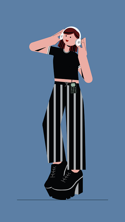 Character “Monica” character illustration vector vectorgraphic
