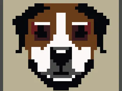 Pixel art “Dog” dog illustration illustrator photoshop pixeaart pixelar