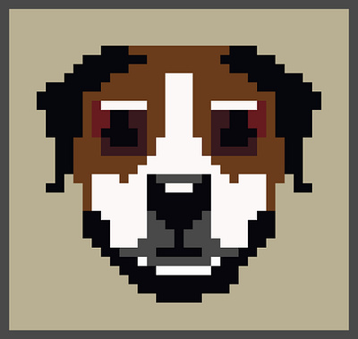 Pixel art “Dog” dog illustration illustrator photoshop pixeaart pixelar