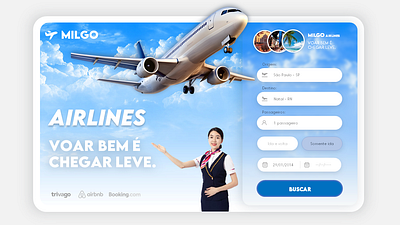 Modern Website & Landing Page Design fligth landigpage landing ui