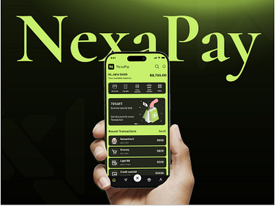NexaPay — Online Banking App ai budgetapp clean ui concept app darkmodedesign designinspiration dribbble weekly warmup dribbblers dribbbleshot finance app fintech graphic design illustration mobile app design mobile banking product design ui