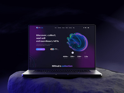 NFT Landing page 3d animation branding design graphic design illustration landing page logo motion graphics ui uiux ux vector website