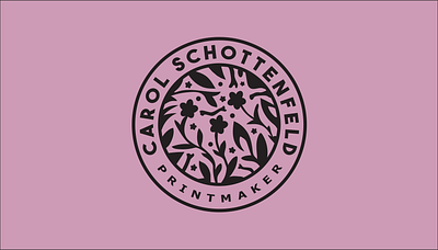 Carol Schottenfeld Printmaker Logo Design adobe illustrator badge design branding design freelance graphic designer graphic design logo logo design print design printmaker typography vector