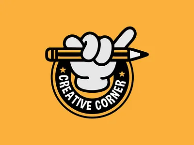 Creative Corner Badge Logo badge logo branding creative flat design graphic design lineart logo logo design retro logo vector vintage logo