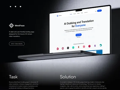 MetaFrazo project design ui web design website