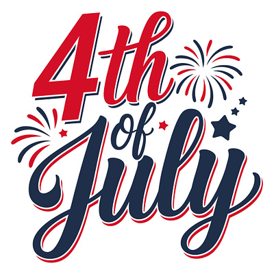 4th of july typography design day