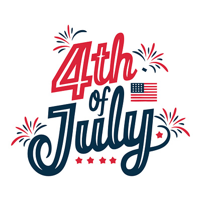 4th of july typography t-shirt design day