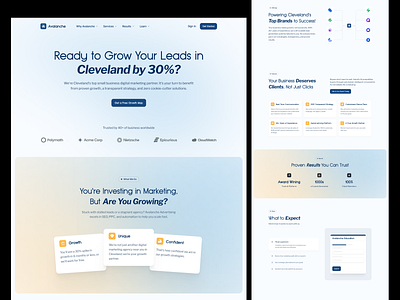 Digital Marketing Agency agency clean ui design digital marketing landing page marketing saas web ui ui design website website design