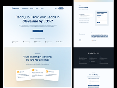 Digital Marketing Agency agency clean ui design digital marketing landing page marketing saas web ui ui design website website design