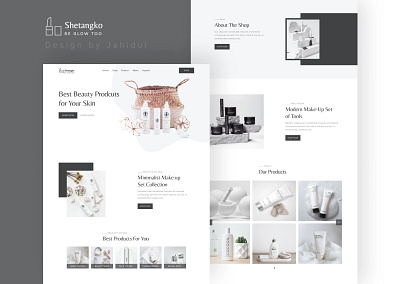 Beauty Product Landing Page | UIUX Design beauty products branding design figma ui website design