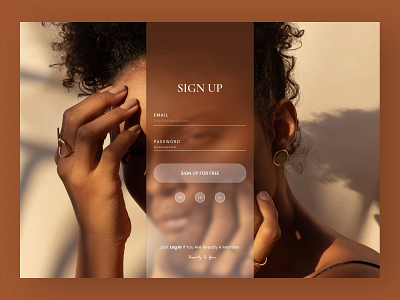 Sign In : Sign Up beauty figma landing page ui web design