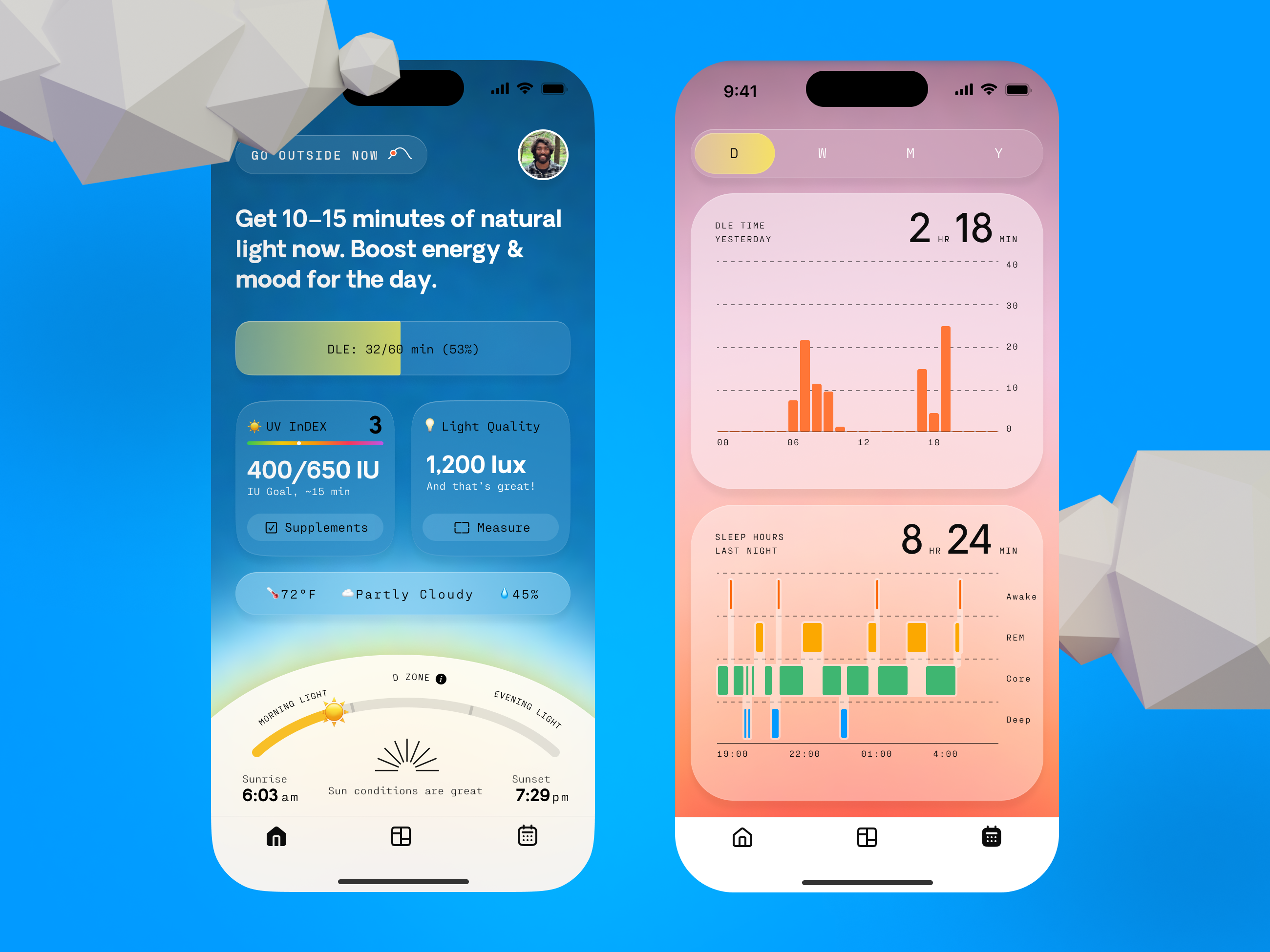 Example of Mobile App Design · Concept · 3 Screens