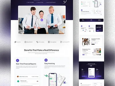 Finance Landing Page branding creative interface design dribbbleshots. dribble portfolio graphic design illustration logo ui vector