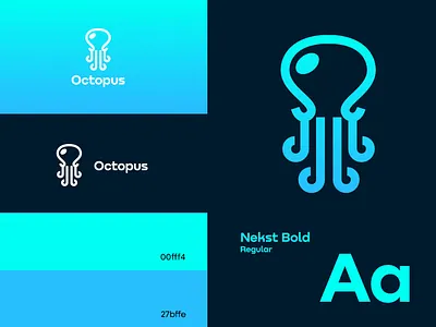 Modern minimalist octopus logo design animal logo brand guide brand identity branding business logo creative logo logo logo design logo mark logos logotype minimalist logo modern logo ocean octopus logo sea timeless logo