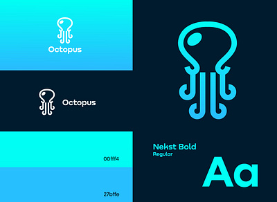 Modern minimalist octopus logo design animal logo brand guide brand identity branding business logo creative logo logo logo design logo mark logos logotype minimalist logo modern logo ocean octopus logo sea timeless logo