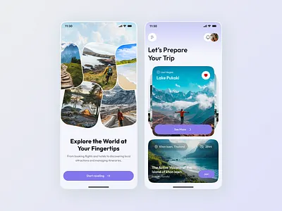 Travel Mobile App UI concept clean ui explore the world mobile ui modern design travel app travel booking travel concept travel design travel guide travel mobile app travel ui