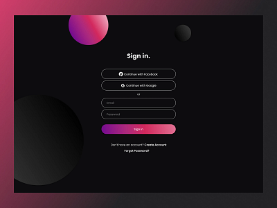 Sign in : Sign up design figma landing page login ui website