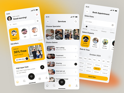Barber Salon Booking Mobile App Concept barber app barber app concept barber booking barbershop app beauty app beauty salon beauty salon design best hair salon best hair salon appointment app hair cut hair dresser app hair stylist hair stylist app haircut app hairdresser app mobile app salon app salon booking salon booking app salons services