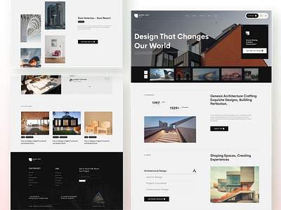Genesis - Architecture Landing Page agency archilovers architect architecture architecturedesign building construction desigin home home design homedecor homedesign house inspiration interior interiordesign landscape modern ui ui landing page