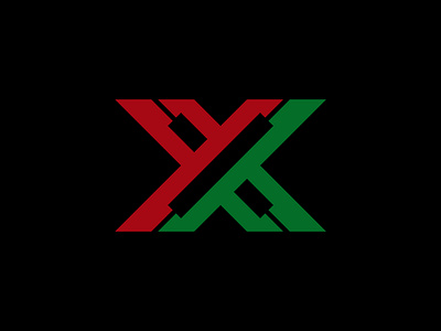 X Trade Logo blockchain candlestick letter monogram trade typography x