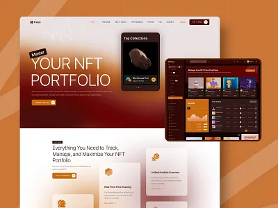 Trezo - NFT Landing Page design inspiration envytheme landingpage nft landing page product design uidesign uxdesign web design webdesign